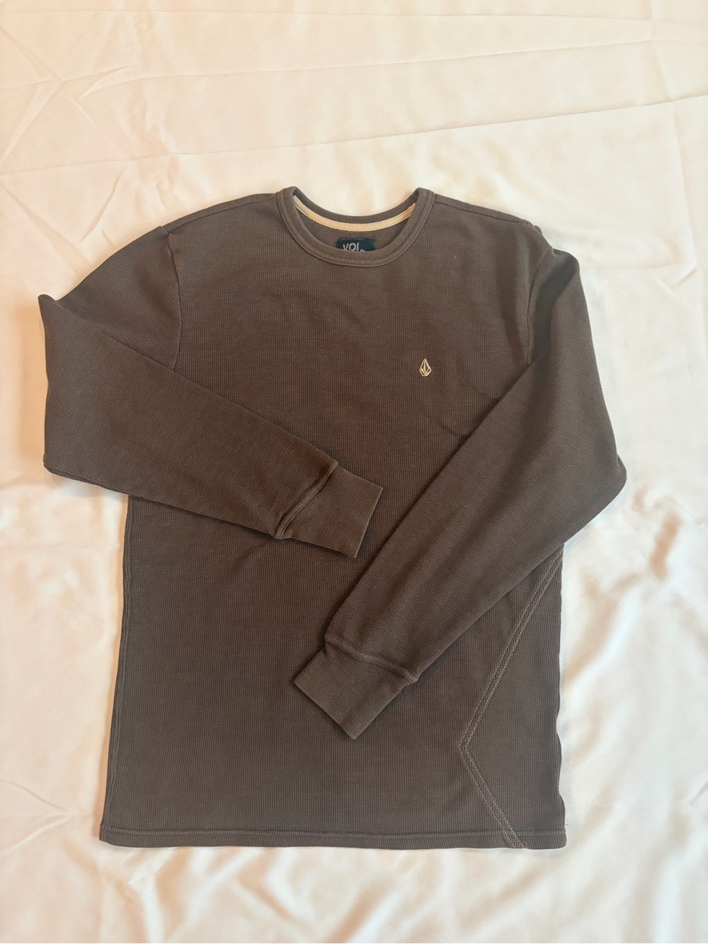 Volcom Men’s Long Sleeve Thermal Shirt - Brown XL